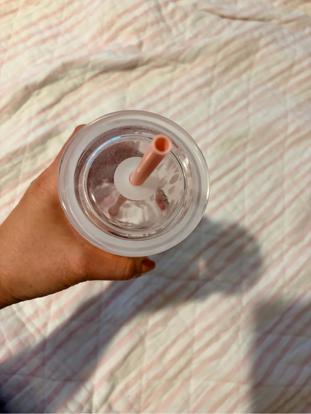 NWOT LTD ED. Starbucks Pink Strawberry Pattern Tumbler with Pink Straw